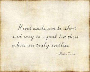 kind words mother teresa